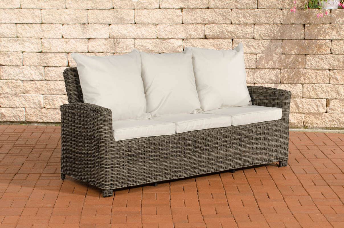 Sofa 3er Fisolo Cremeweiss 5mm grau-meliert-0