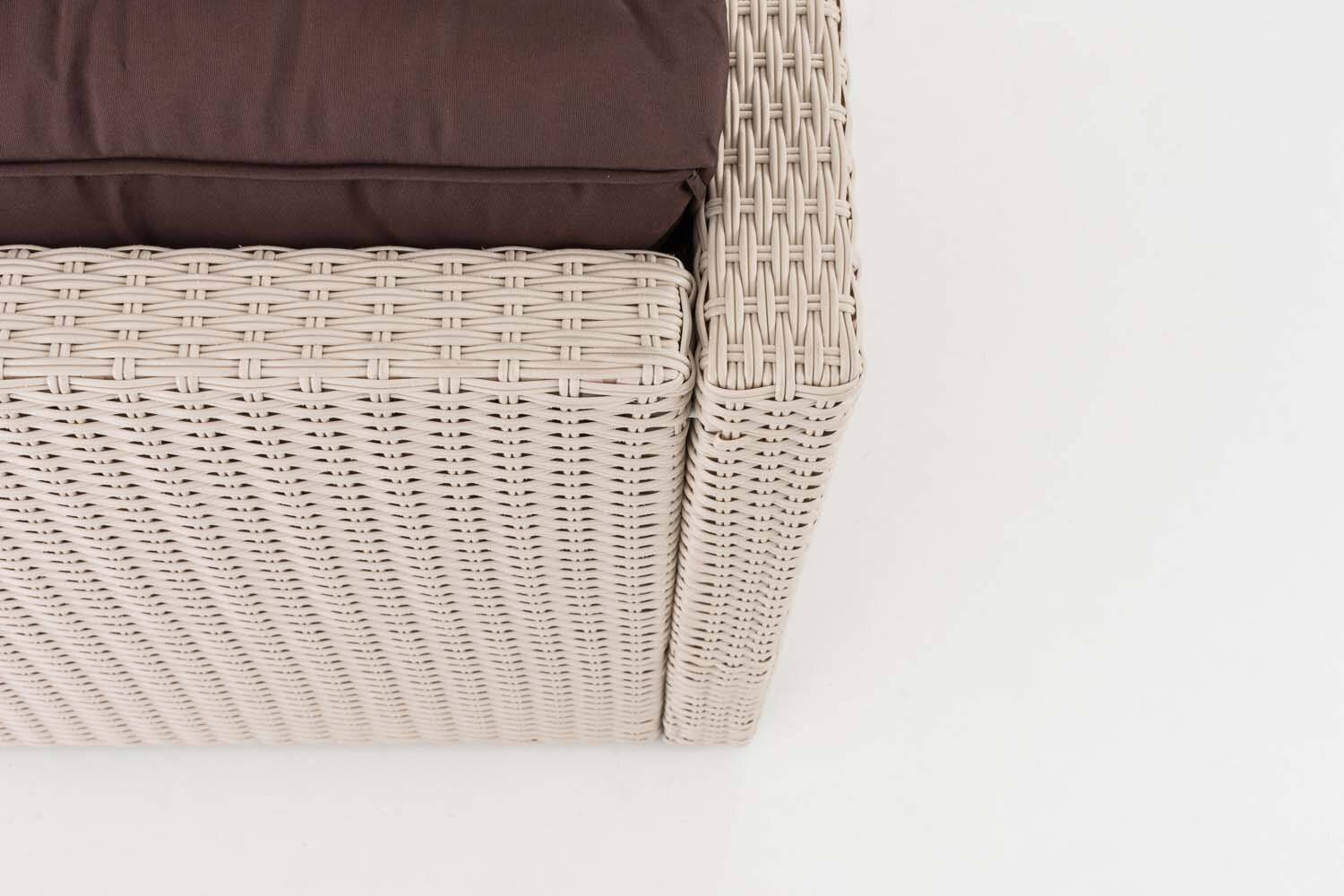 Ecksofa-Garnitur Liberi 5mm Terrabraun perlweiß-4