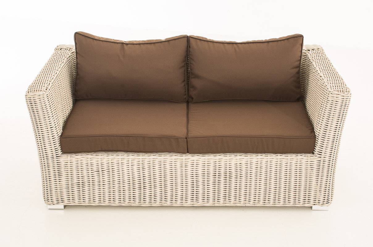 2er Sofa Mandal Terrabraun perlweiß-1