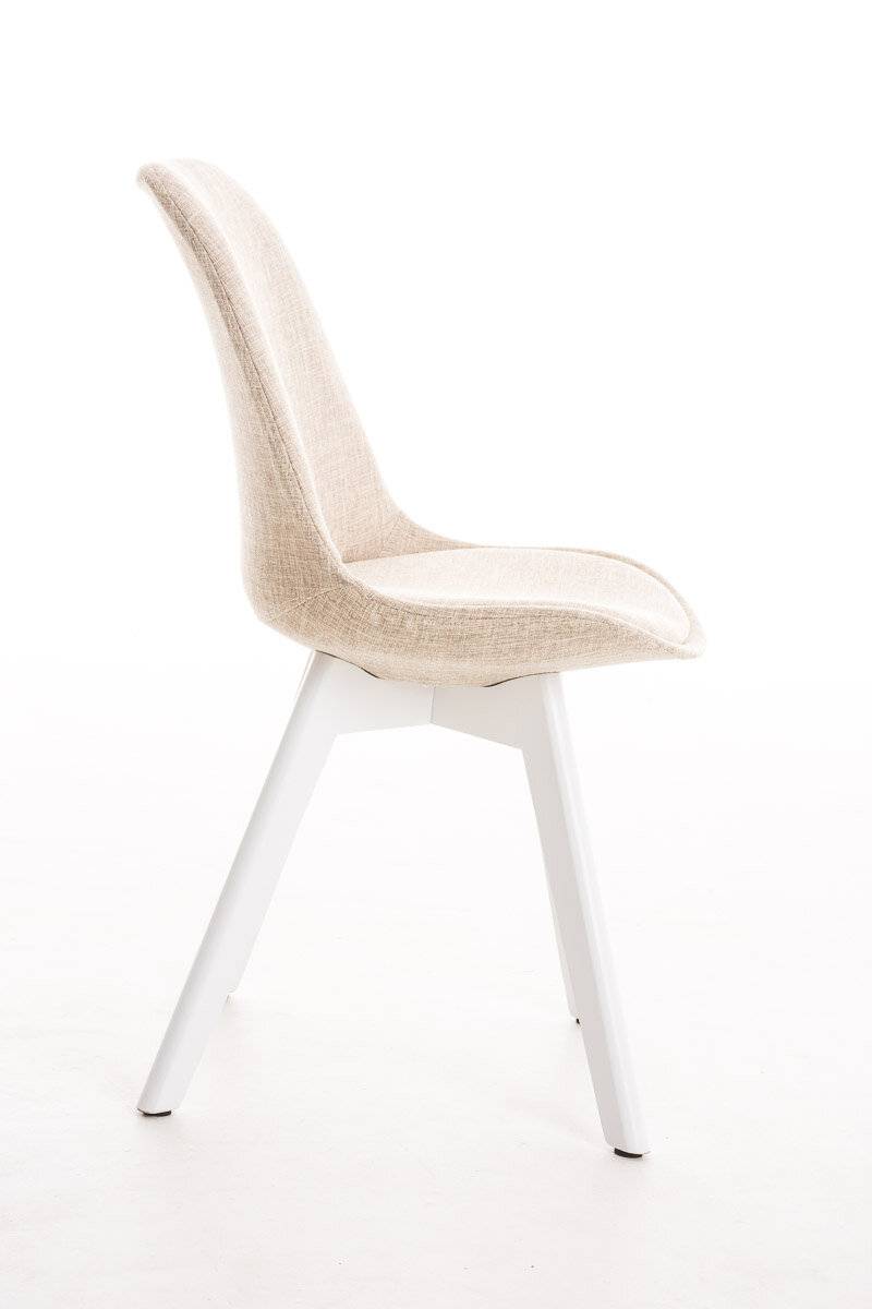 Besucherstuhl Borneo STOFF, weiß creme-2