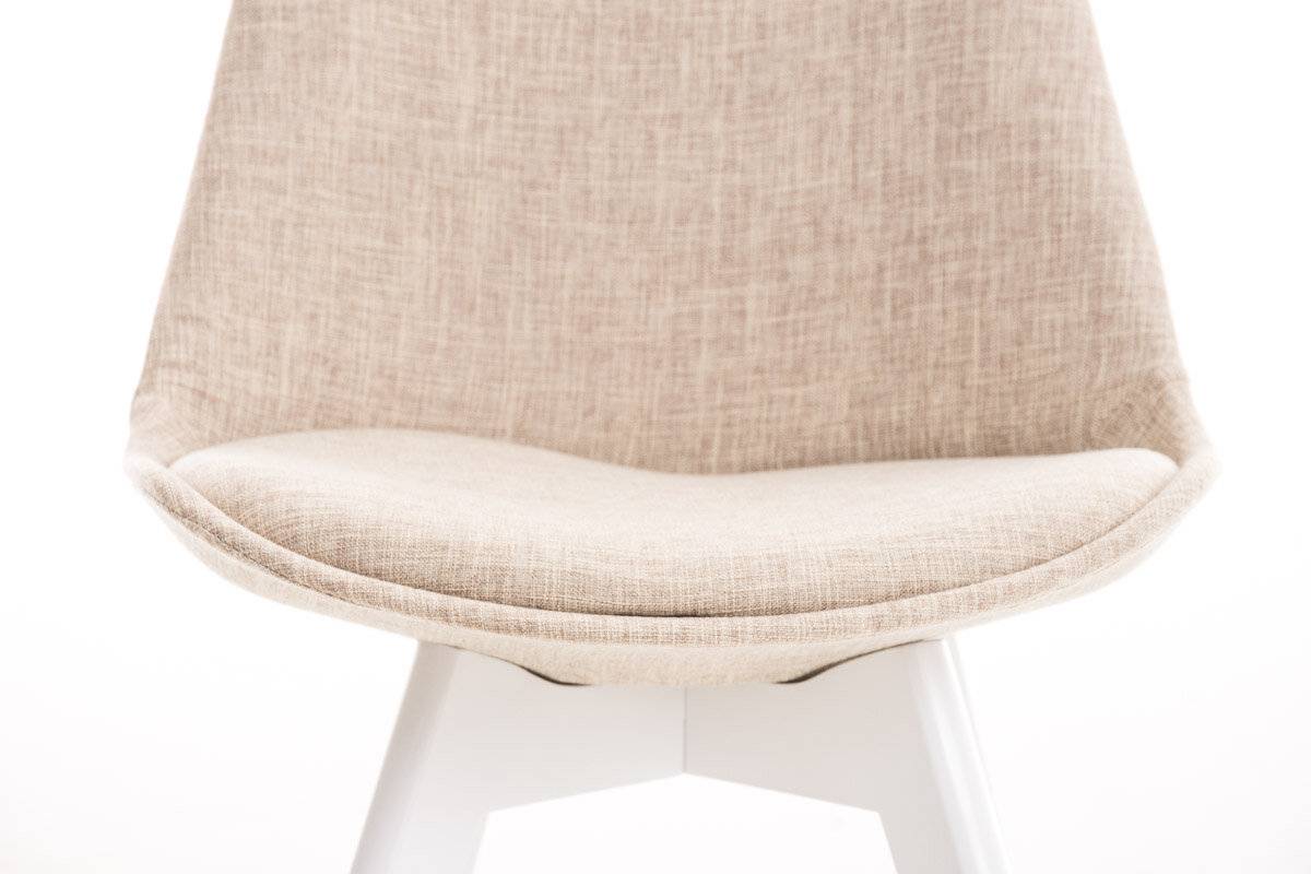Besucherstuhl Borneo STOFF, weiß creme-3