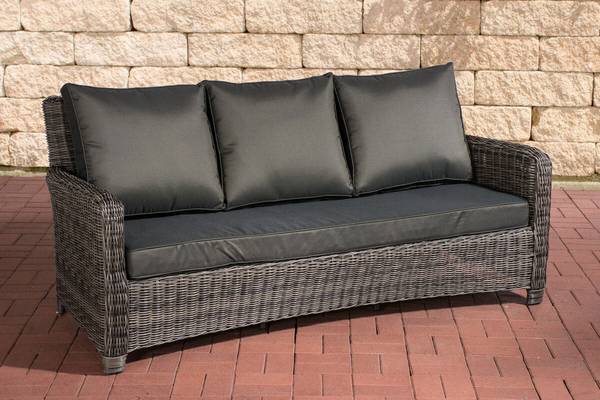 3er Sofa San Fernando Anthrazit grau-meliert