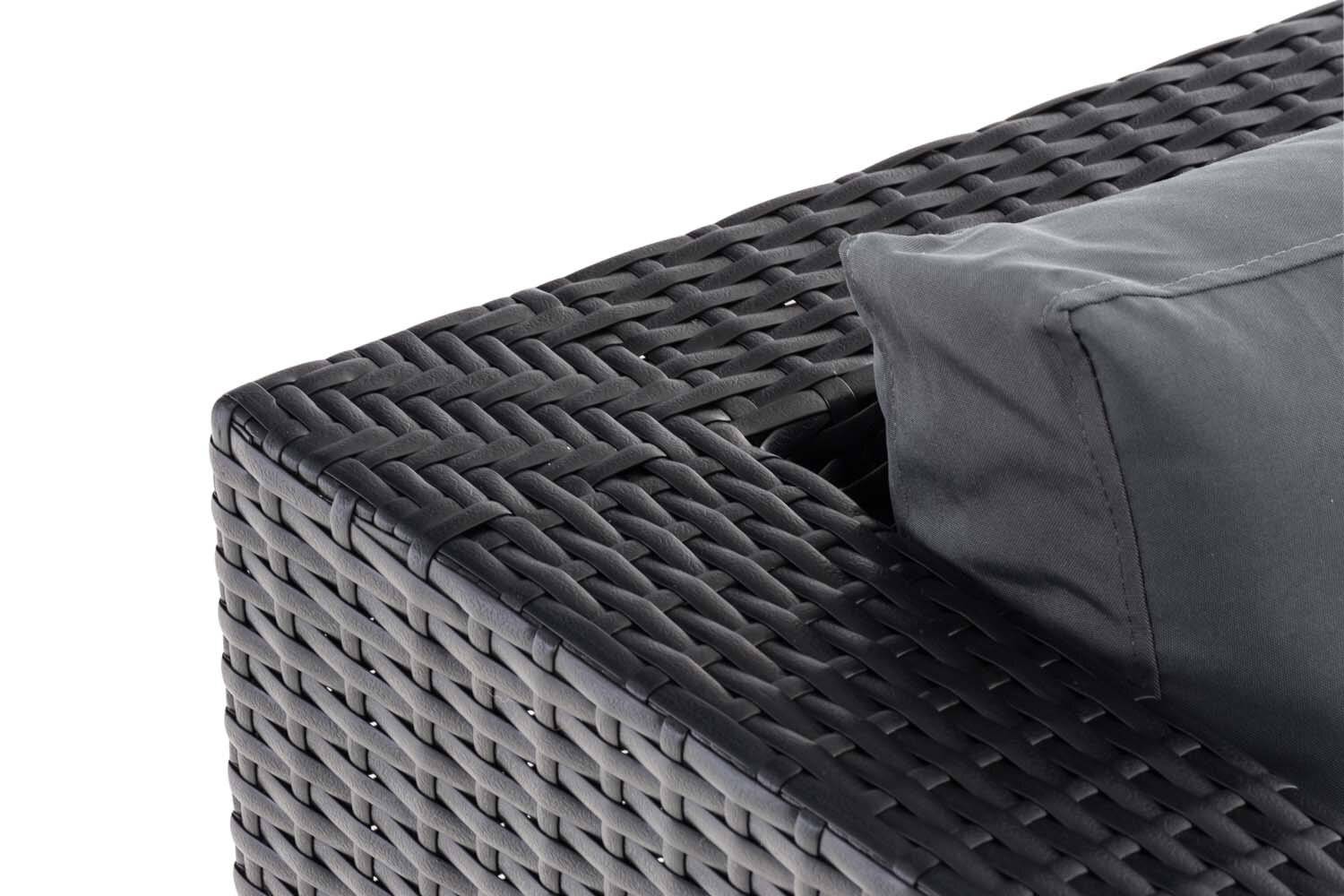 3er Sofa Honolulu eisengrau schwarz-3