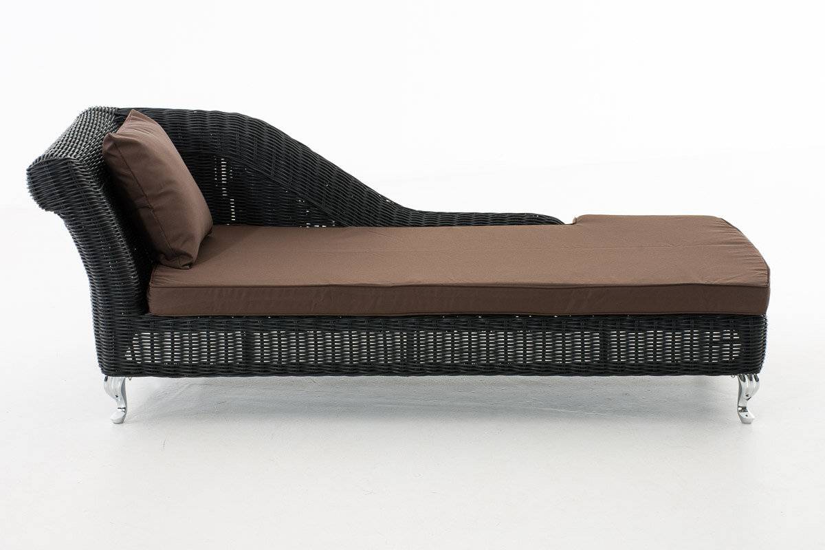 Chaiselongue Savannah 5mm Terrabraun schwarz-1