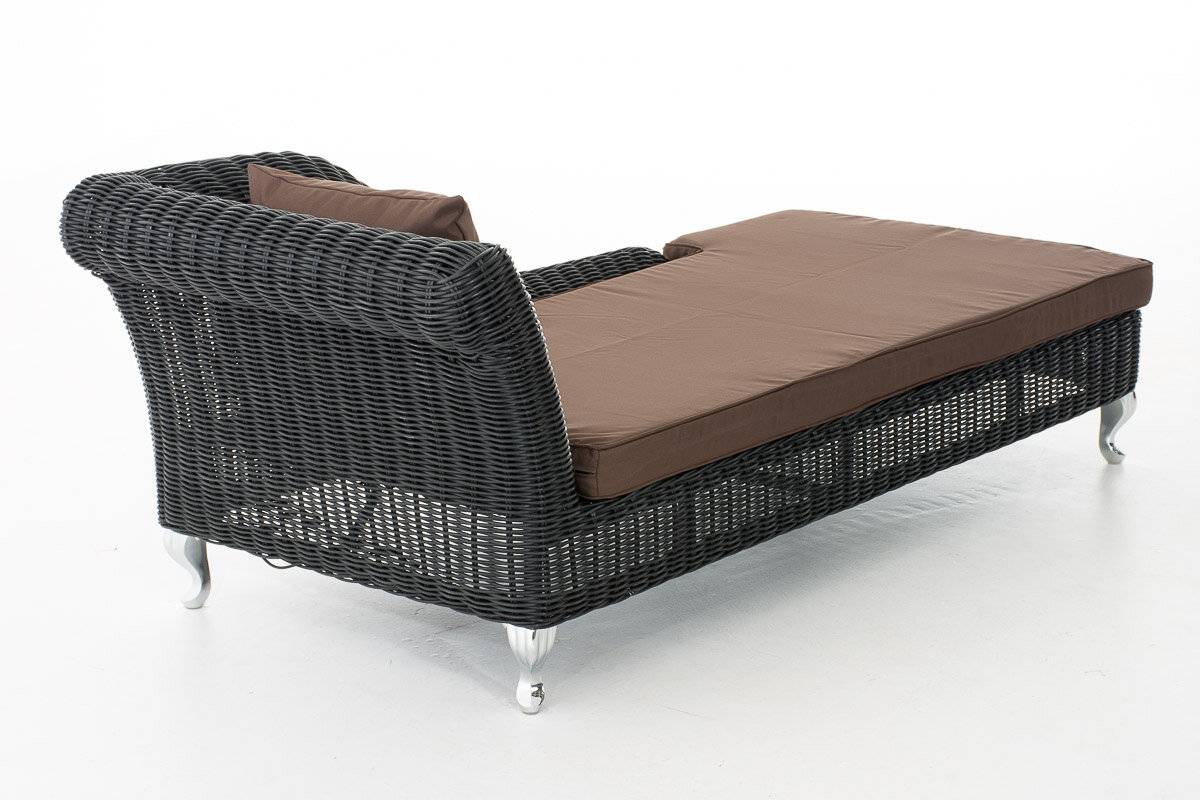 Chaiselongue Savannah 5mm Terrabraun schwarz-2