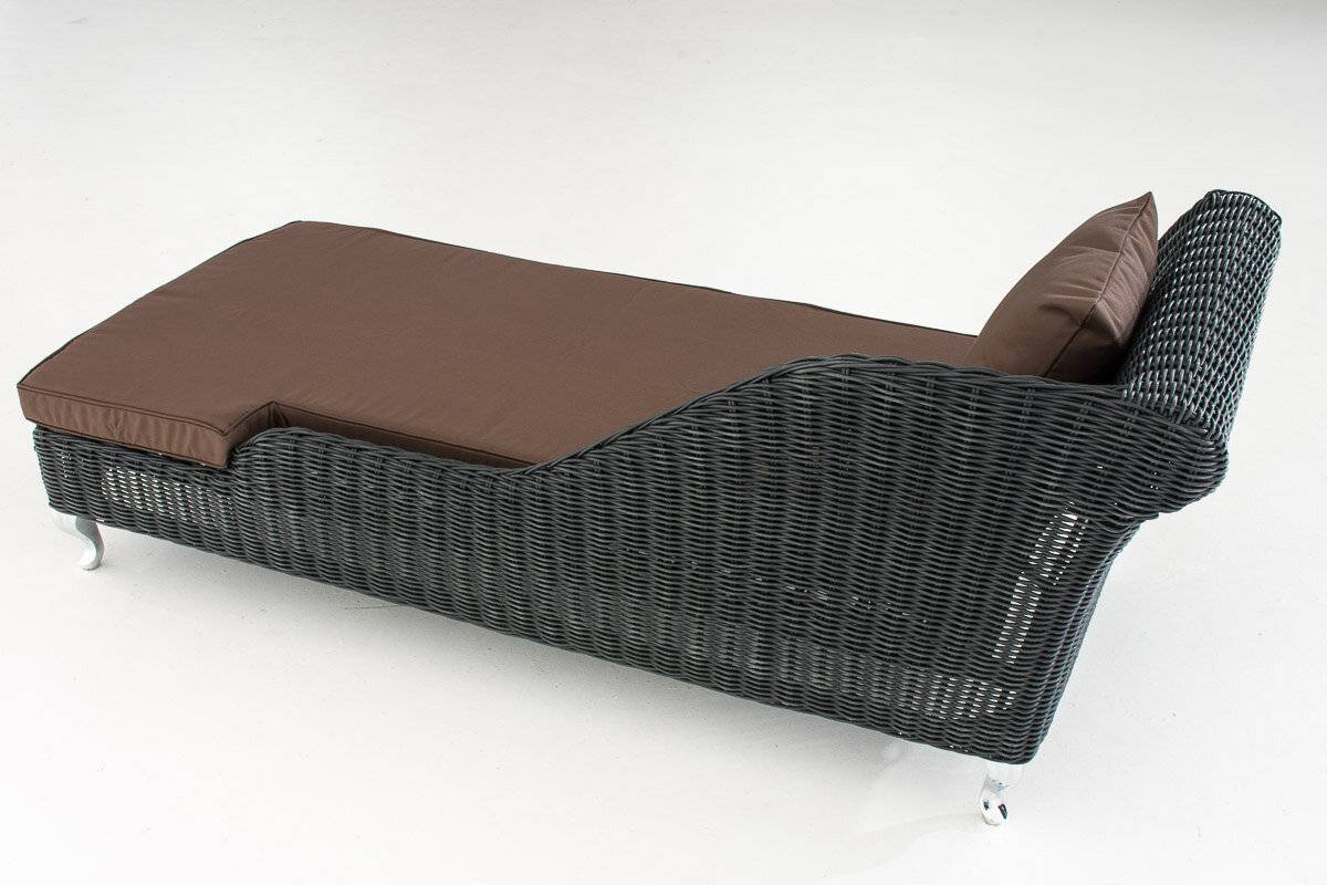 Chaiselongue Savannah 5mm Terrabraun schwarz-3