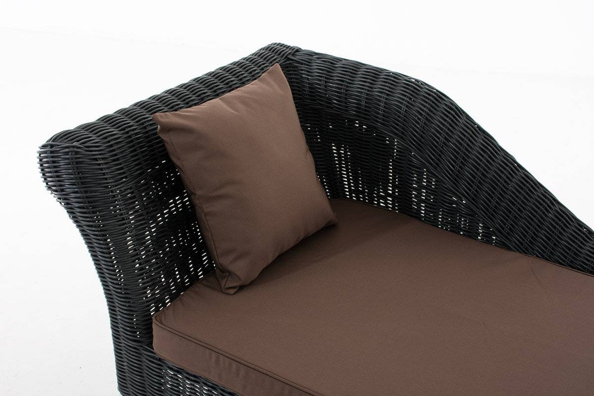 Chaiselongue Savannah 5mm Terrabraun schwarz-4