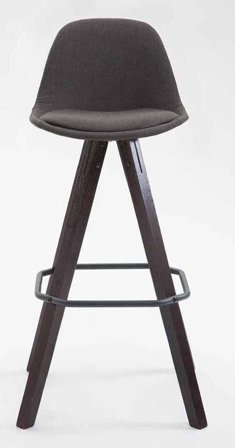 2er Set Barhocker Franklin Stoff Square cappuccino (eiche) dunkelgrau-1