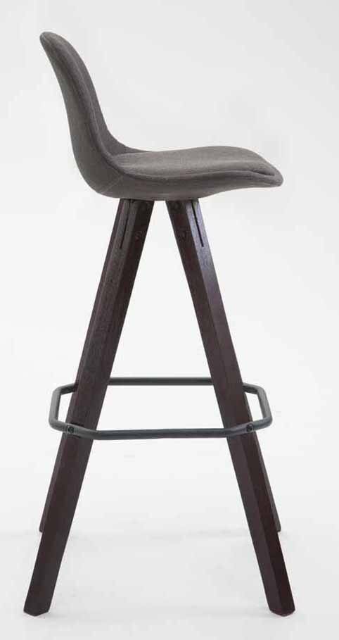 2er Set Barhocker Franklin Stoff Square cappuccino (eiche) dunkelgrau-2
