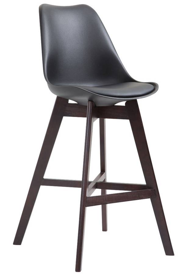 Barhocker Cannes Kunststoff Cappuccino schwarz
