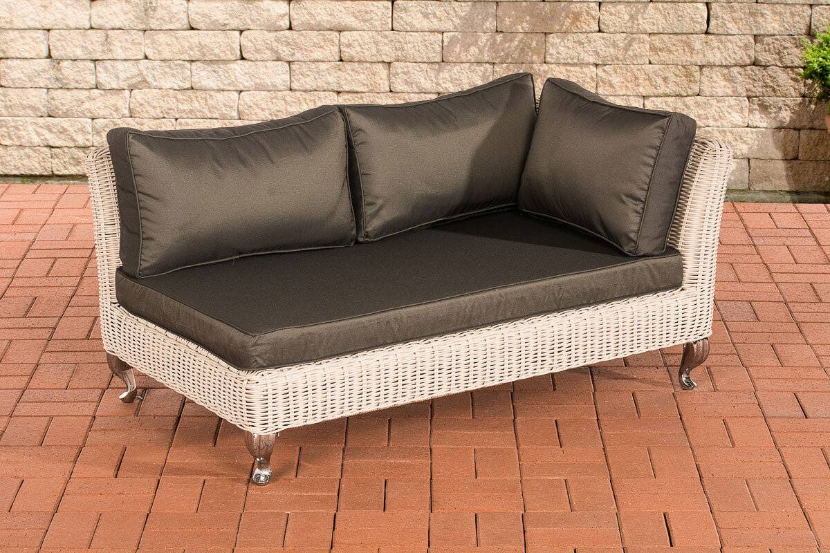 Ecksofa Moss Anthrazit perlweiß