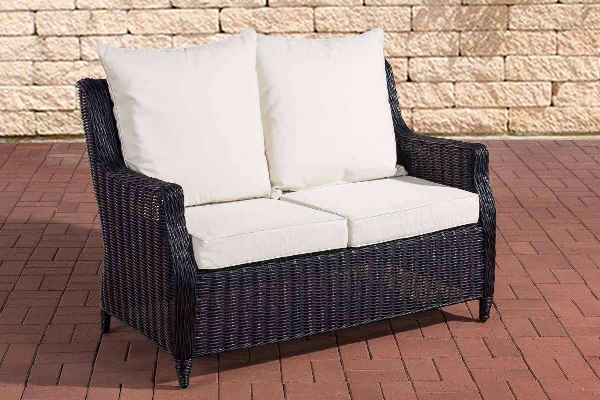 2er Sofa Montero Cremeweiss schwarz-0