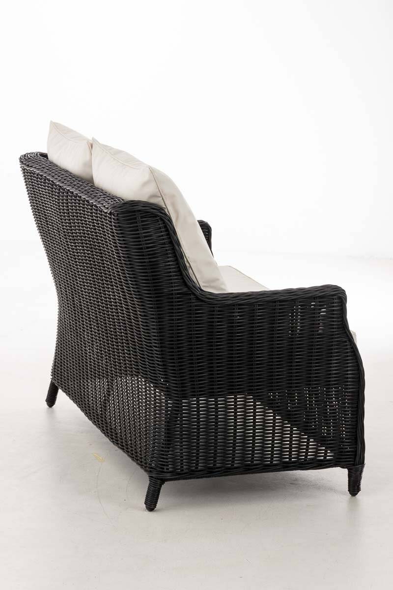 2er Sofa Montero Cremeweiss schwarz-3