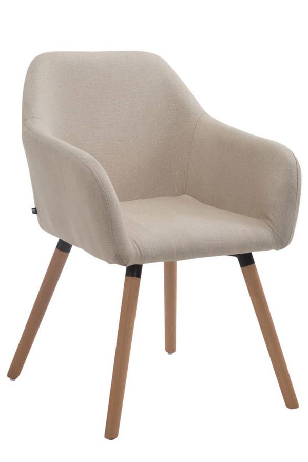 Besucherstuhl Achat V2 Stoff Natura (Eiche) creme