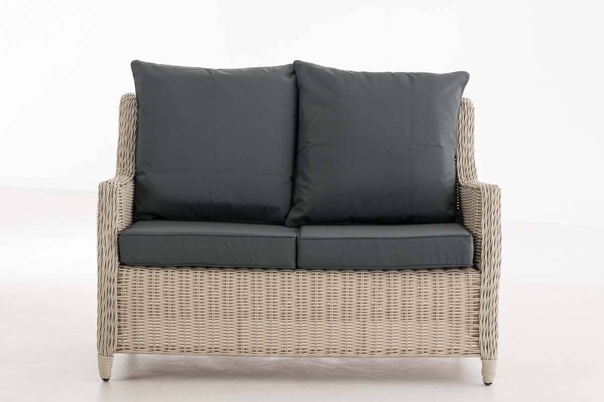 2er Sofa Montero Eisengrau perlweiß-1