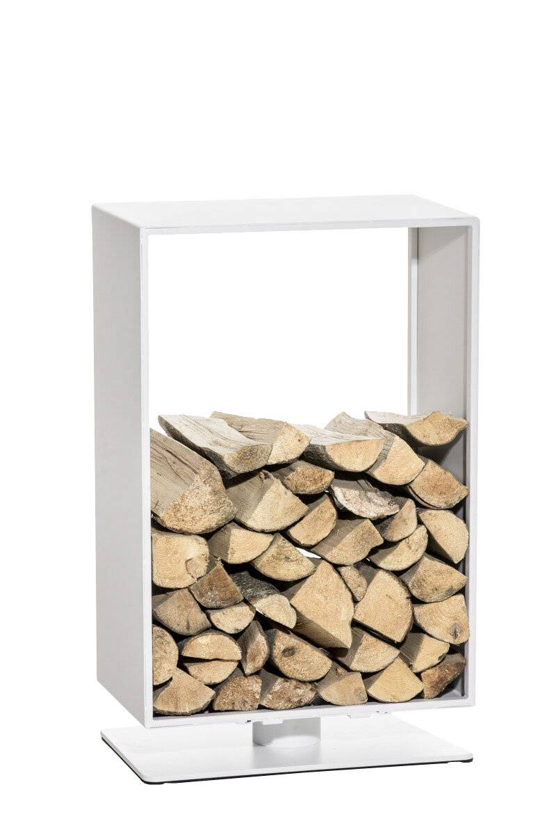 Kaminholzständer Basil 30x50x60 weiß matt-0