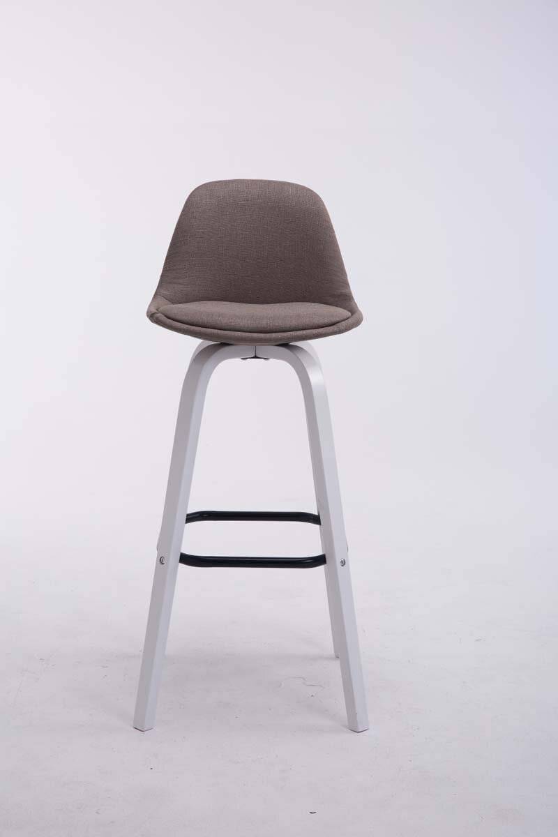 Barhocker Avika Stoff Weiß taupe-1