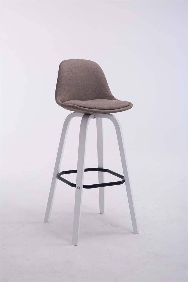 Barhocker Avika Stoff Weiß taupe-2