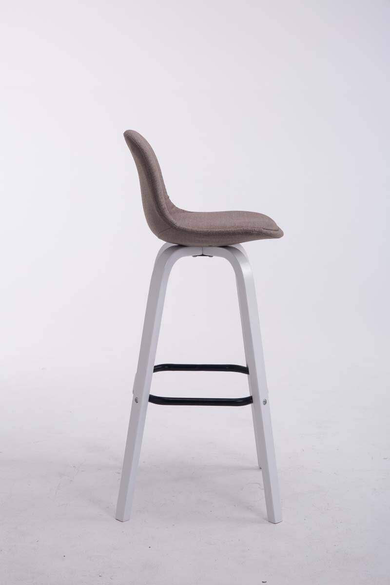Barhocker Avika Stoff Weiß taupe-3