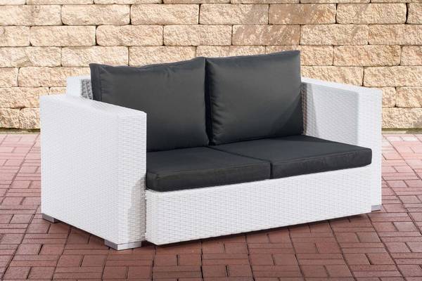 2er Sofa Provence / Sunset Anthrazit weiß