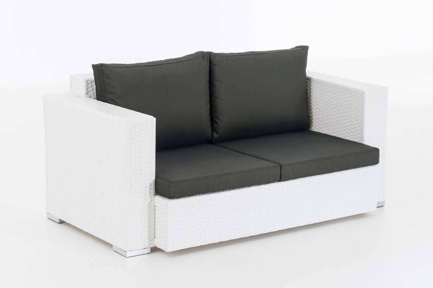2er Sofa Provence / Sunset Anthrazit weiß-1