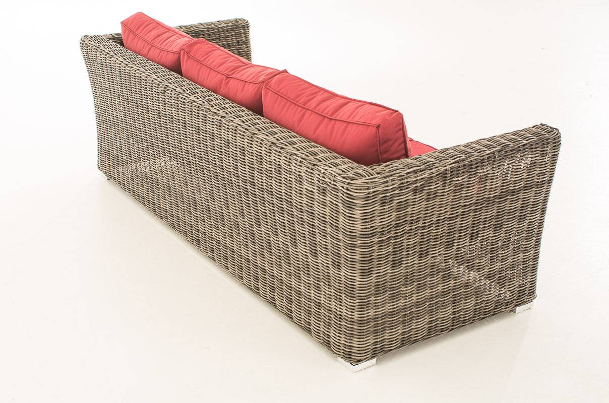 3er Sofa Mandal Rubinrot grau-meliert-3