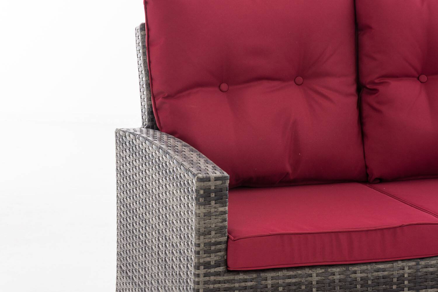 Sofa 3er Fisolo rubinrot grau-meliert-2