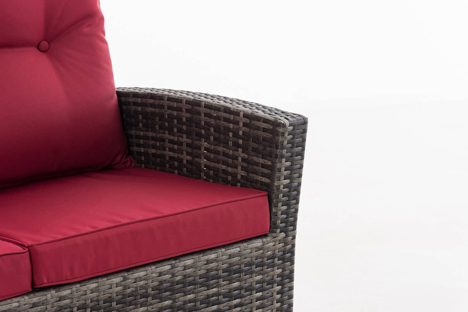 Sofa 3er Fisolo rubinrot grau-meliert-3
