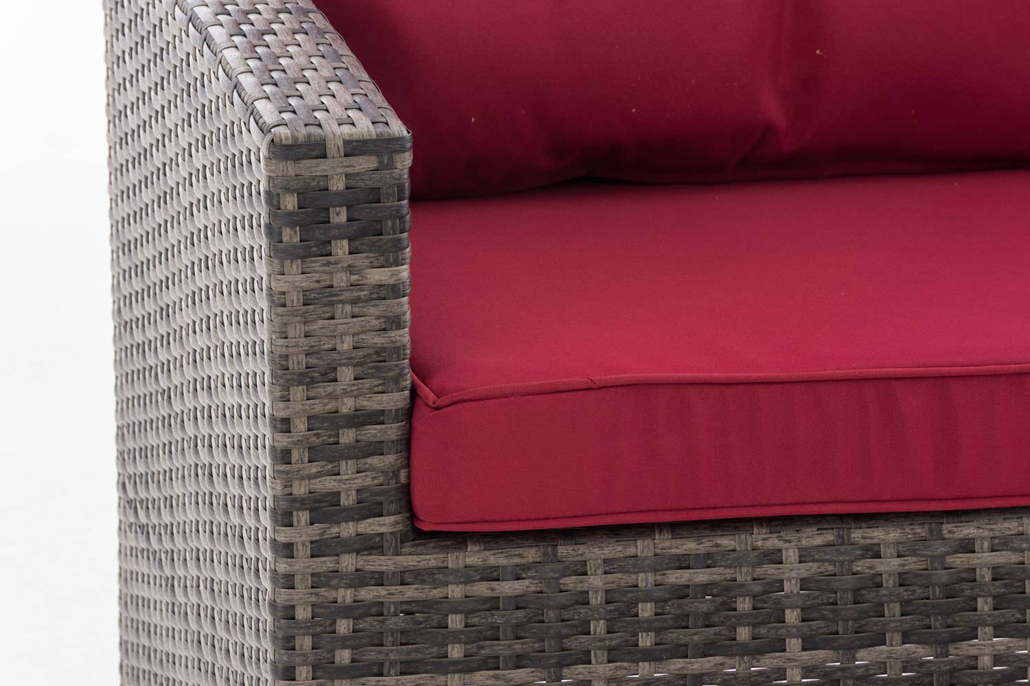 Sofa 3er Fisolo rubinrot grau-meliert-4