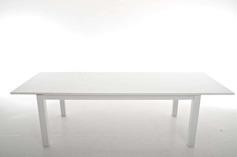 Esszimmertisch Yanis 140-200x90 weiß glanz-1