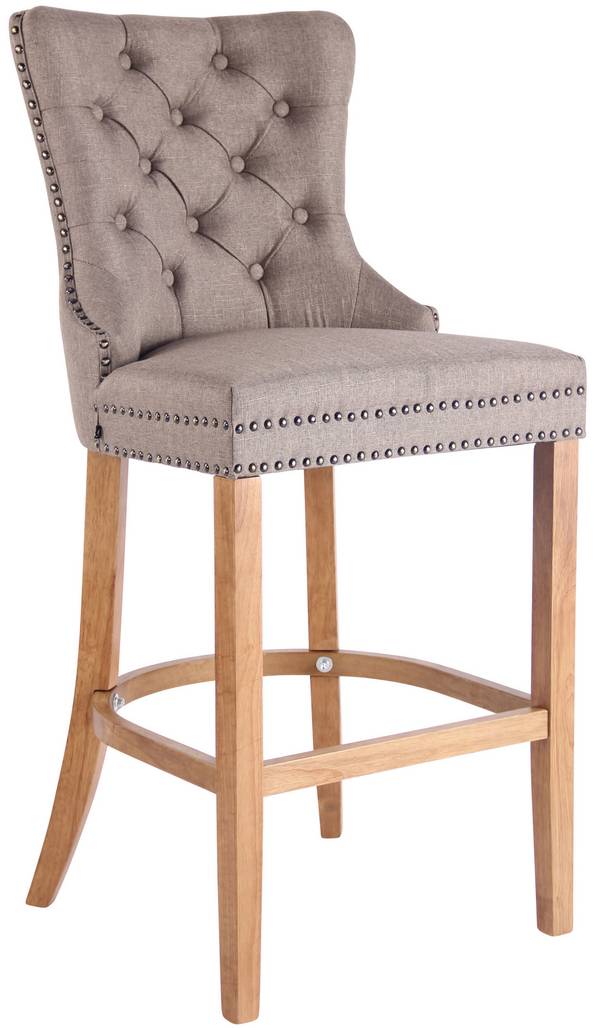 Barhocker Taipeh Stoff antik-hell taupe