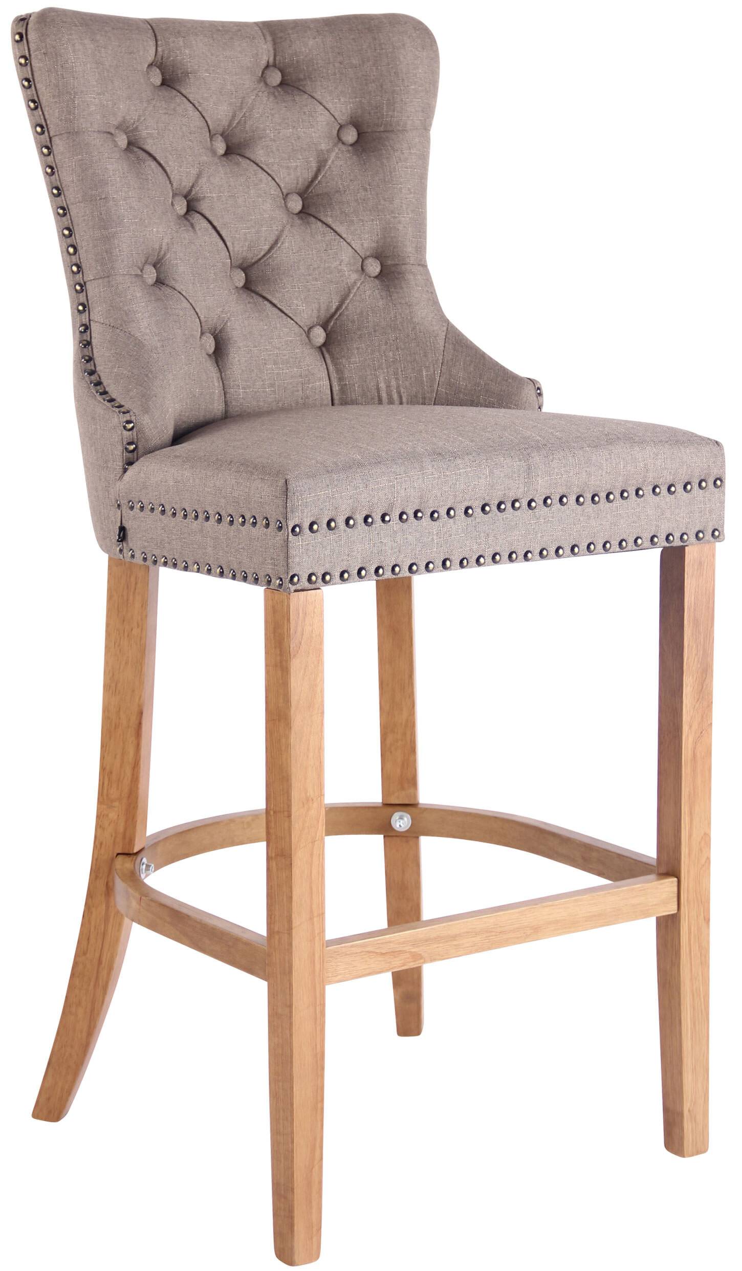 Barhocker Taipeh Stoff antik-hell taupe-0