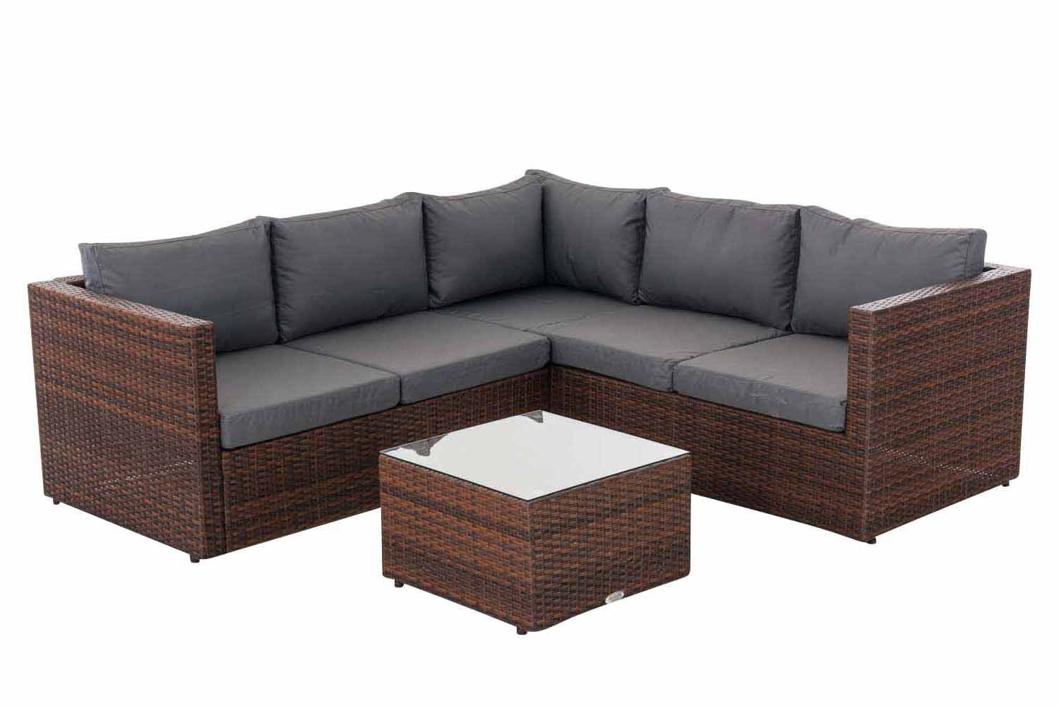 Ecksofa-Garnitur Liberi Eisengrau braun-meliert-1