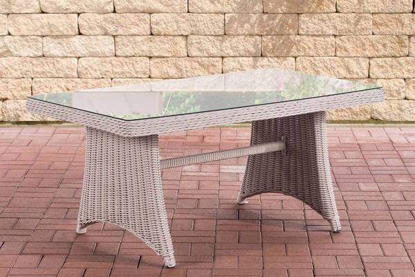 Tisch Sorano / Siena 5mm perlweiß