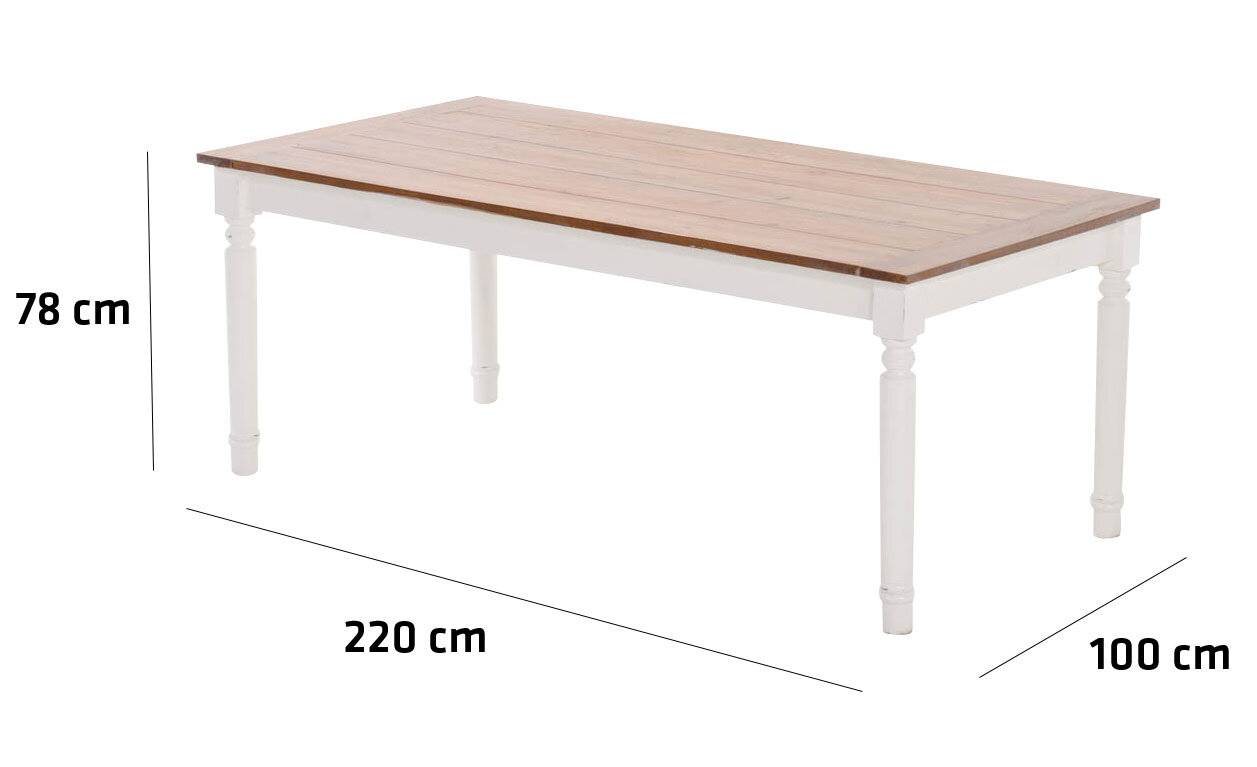 Esstisch Matteo 220 cm natur weiß-1