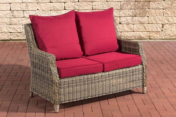2er Sofa Montero Rubinrot natura