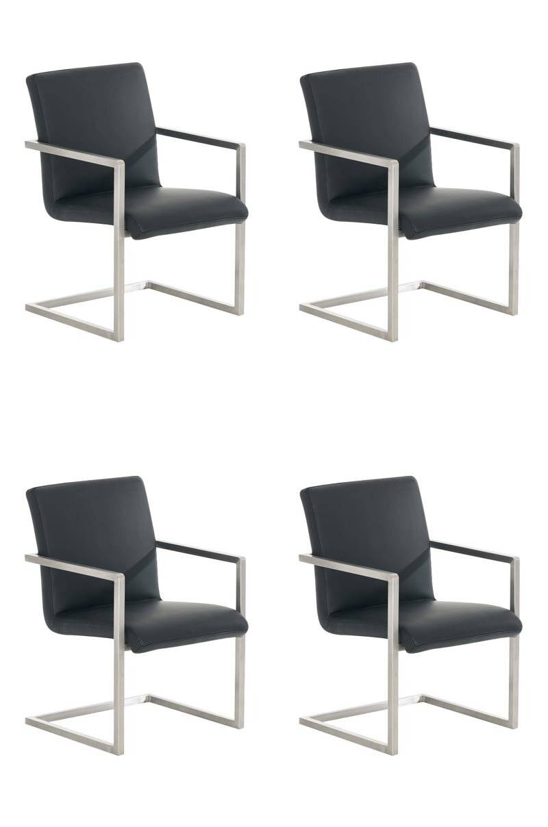 4er Set Besucherstuhl Java schwarz-0