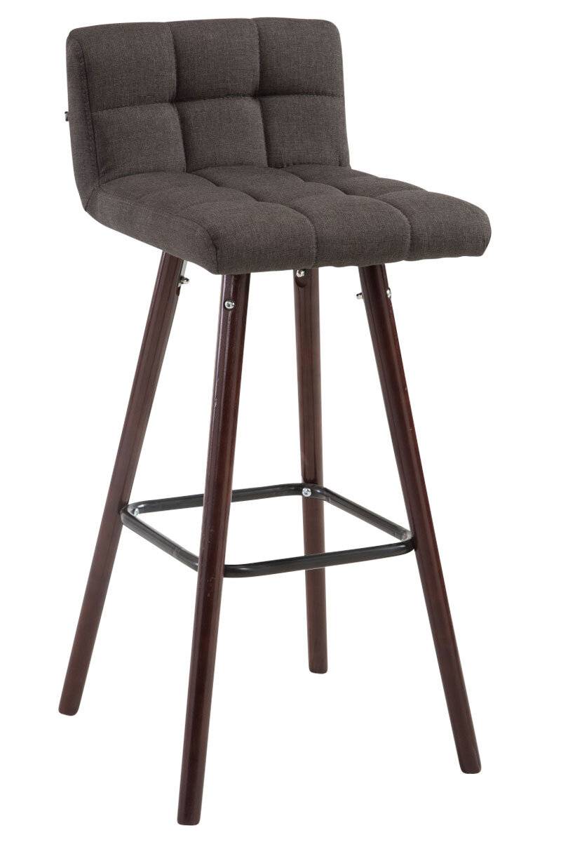 Barhocker Lincoln V2 Stoff Walnuss dunkelgrau-0