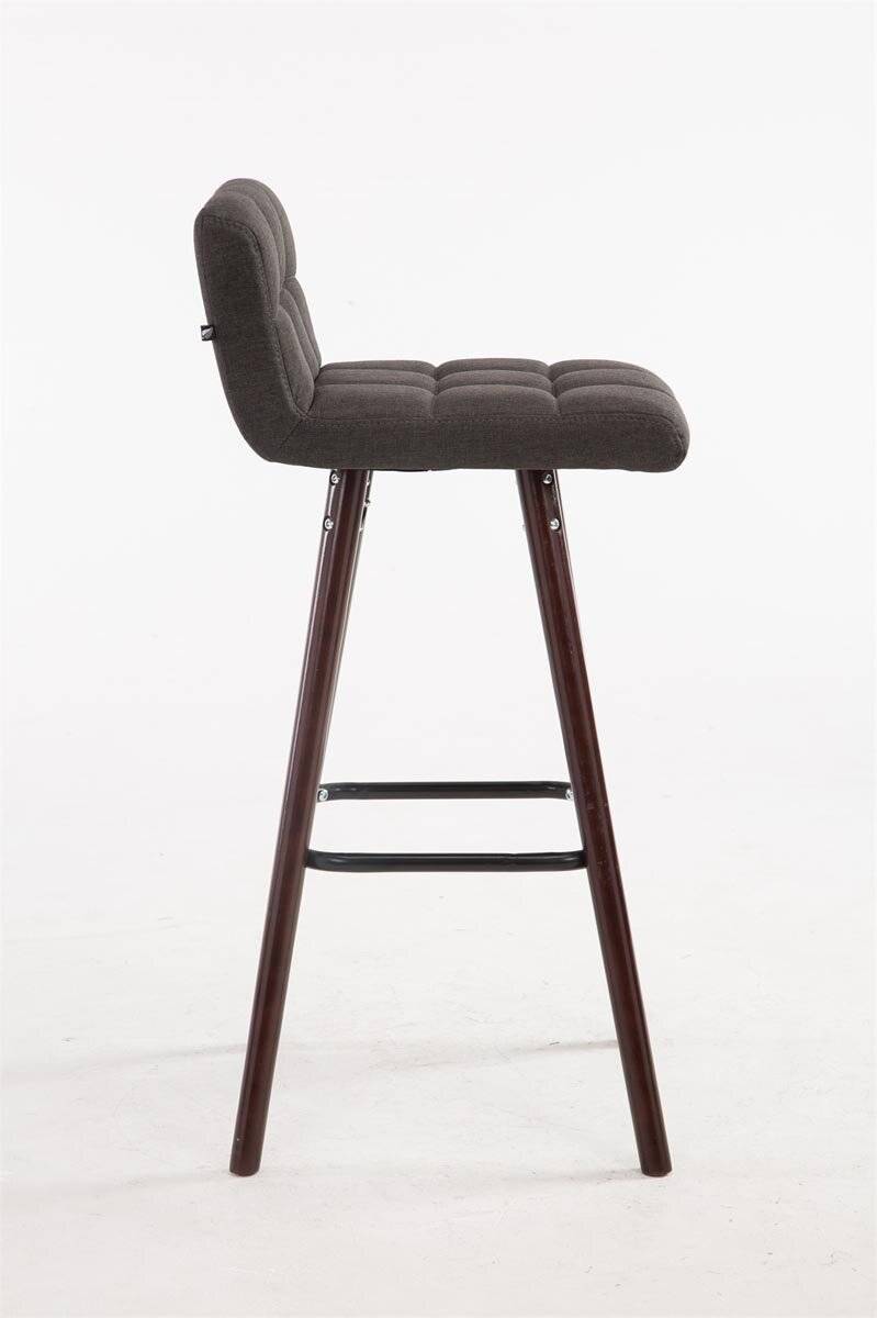 Barhocker Lincoln V2 Stoff Walnuss dunkelgrau-2