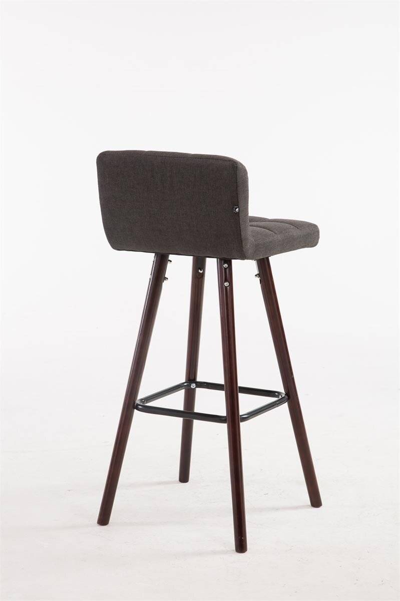 Barhocker Lincoln V2 Stoff Walnuss dunkelgrau-3