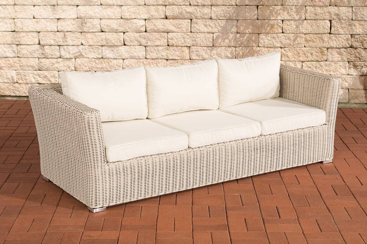 3er Sofa Mandal Cremeweiss perlweiß-0