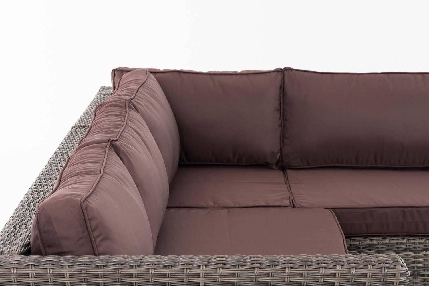 Ecksofa-Garnitur Liberi 5mm Terrabraun grau-meliert-2