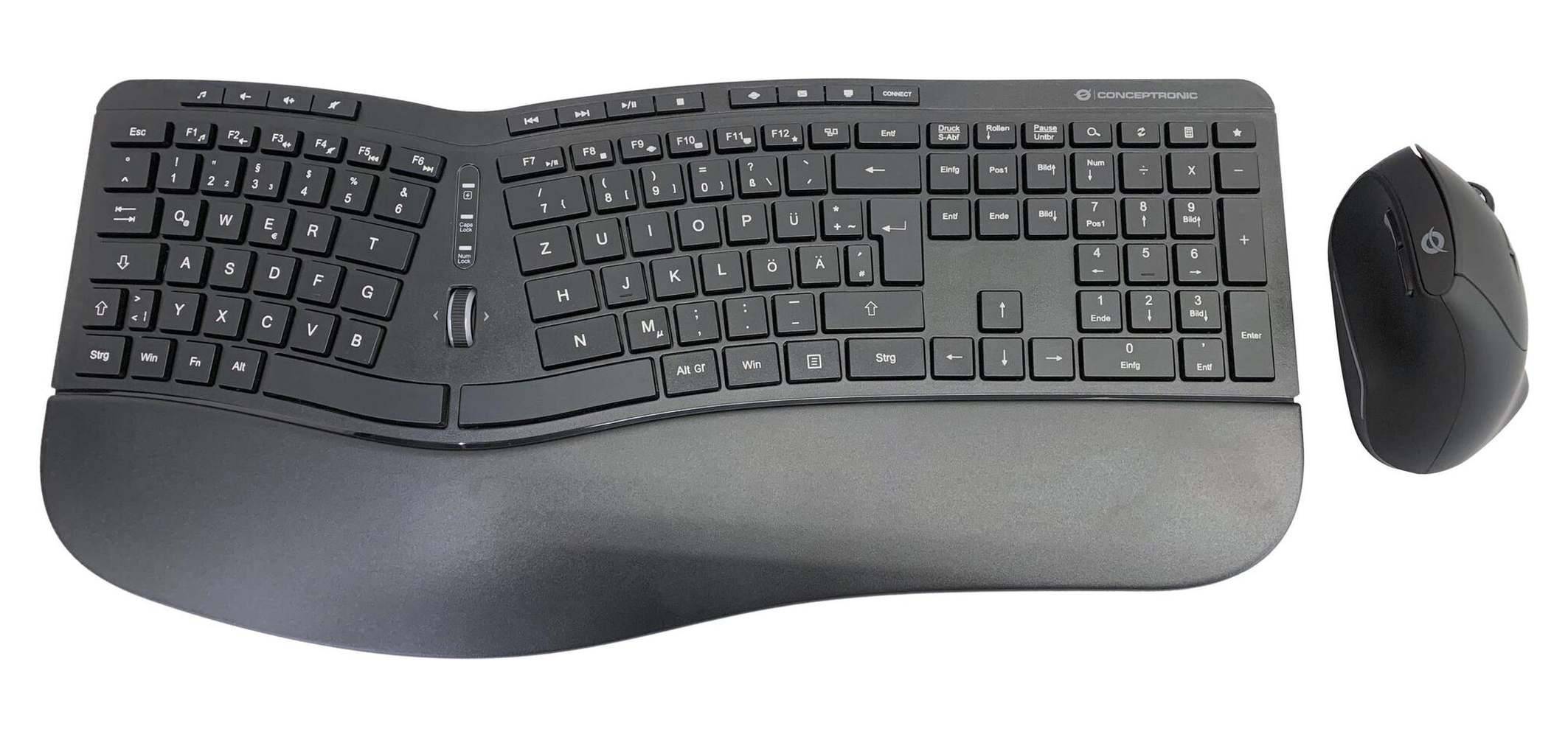 Conceptronic ORAZIO ERGO kabelloses Tastatur-und-Maus-Set - Schwarz-2