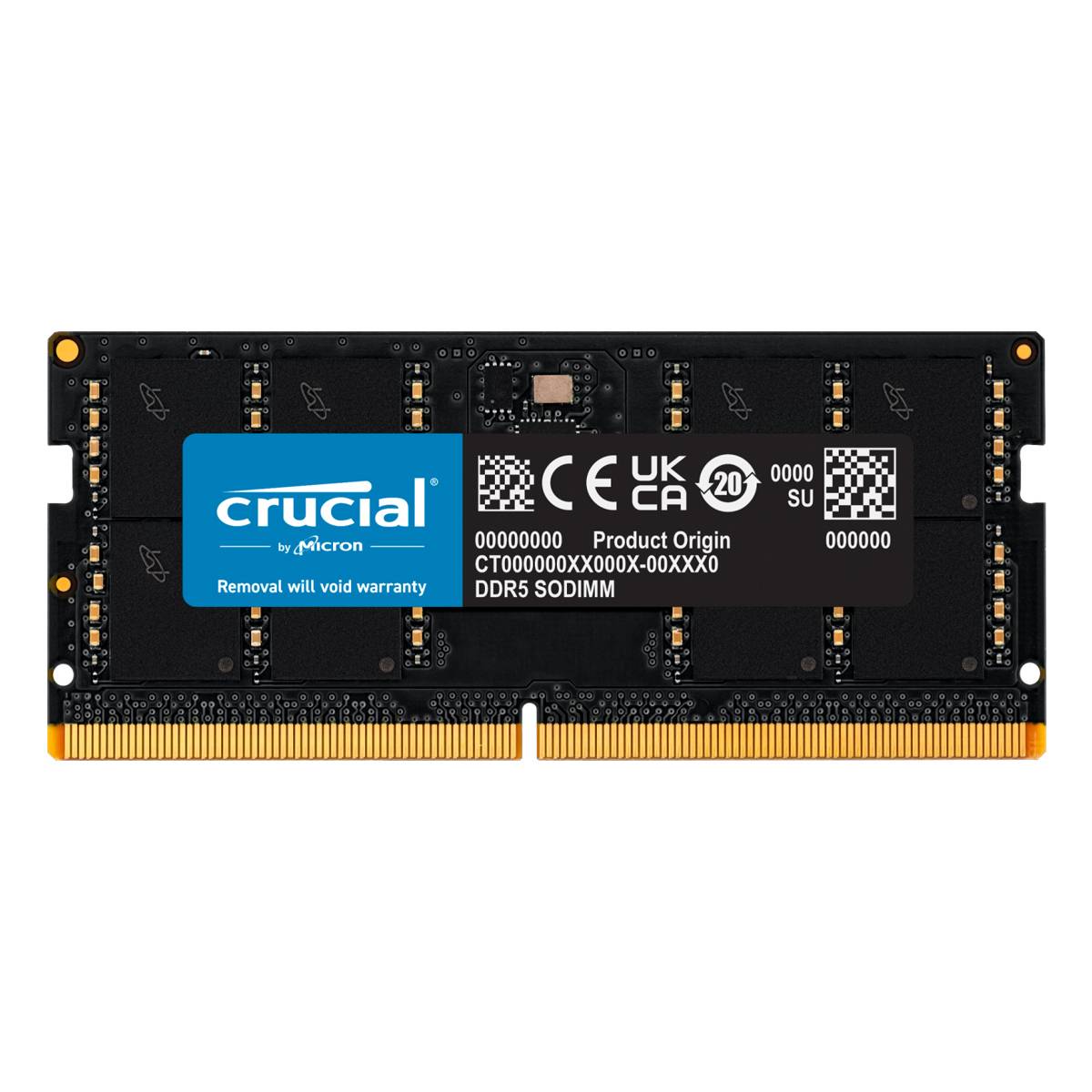 Micron Crucial DDR5 Modul 48 GB SO DIMM 262-PIN 5600 MHz / PC5-44800 CL46 1.1 V on-die ECC Schwarz-1