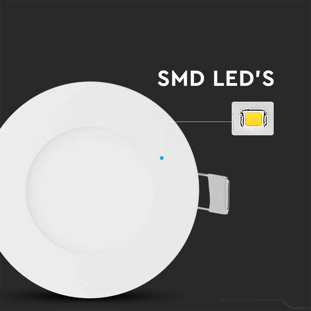 VT-216294 - LED-Einbauleuchte 3 W 130 lm 6400 K weiss rund-1