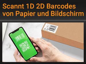 Symbolbild für Tera 1D 2D QR Barcode-Scanner Einstellungsbildschirm & Tastenfeld Bluetooth 2.4GHz USB HW0009