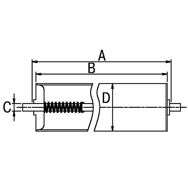 Stahl-Tragrolle Rollen-Ø 80 mm Innengewinde M 10 x 15 Länge 200 mm. Gura Intralogistik GmbH 17636249-4