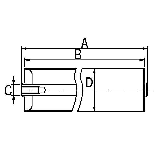 Kunststoff-Tragrolle Rollen-Ø 20 mm Achs-Ø 6 mm Länge 200 mm. Gura Intralogistik GmbH 17750449-3