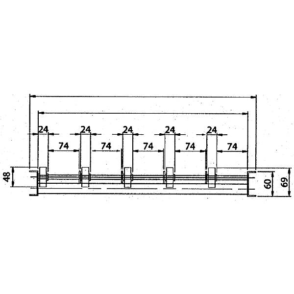 Leicht-Rollenbahn Aluminiumrahmen mit Aluminiumrollen Bahnbreite 500 mm Achsabstand 625 mm Länge 15 m. Gura-2