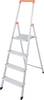 Krause 126221 126221 Aluminium Stufen-Stehleiter Arbeitshöhe (max.): 2.85 m Silber DIN EN 131 3.7 kg